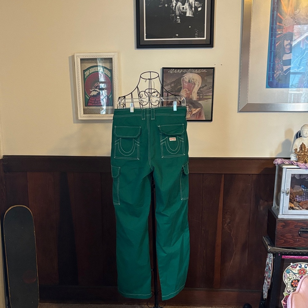 True Religion Men's Relaxed Jeans in Green - Picture 4 of 4